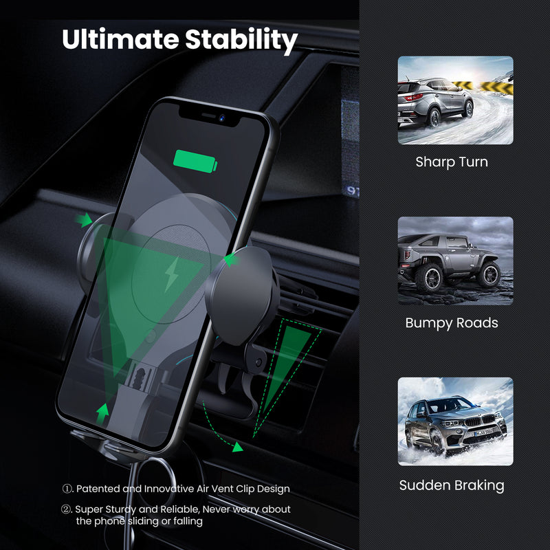 APPLUS Wireless Car Charger,Automatic Sensor Car Phone Holder