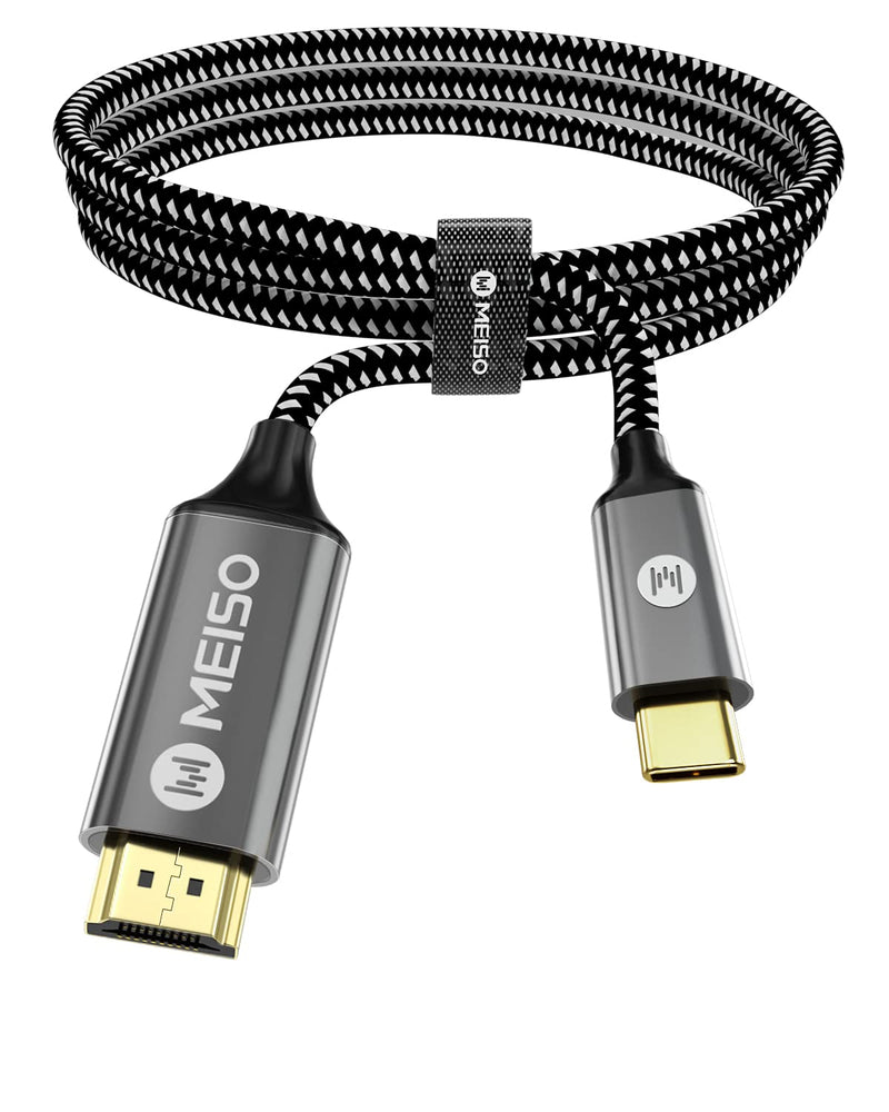 USB C to HDMI Cable [4K@60Hz], MEISO Type-C to HDMI Adapter [Thunderbo
